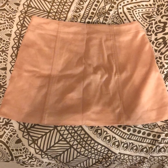 Baby Pink Polyester Button Up Skirt - Picture 2 of 2